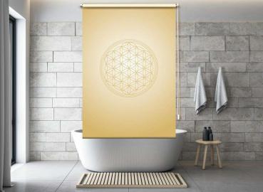 Extartiqe Duschrollo Blume des Lebens gold